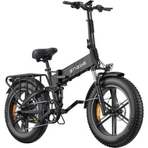 engwe engine pro 2.0 – fat bike Électrique pliant tout suspendu 20" – 75 nm | noir