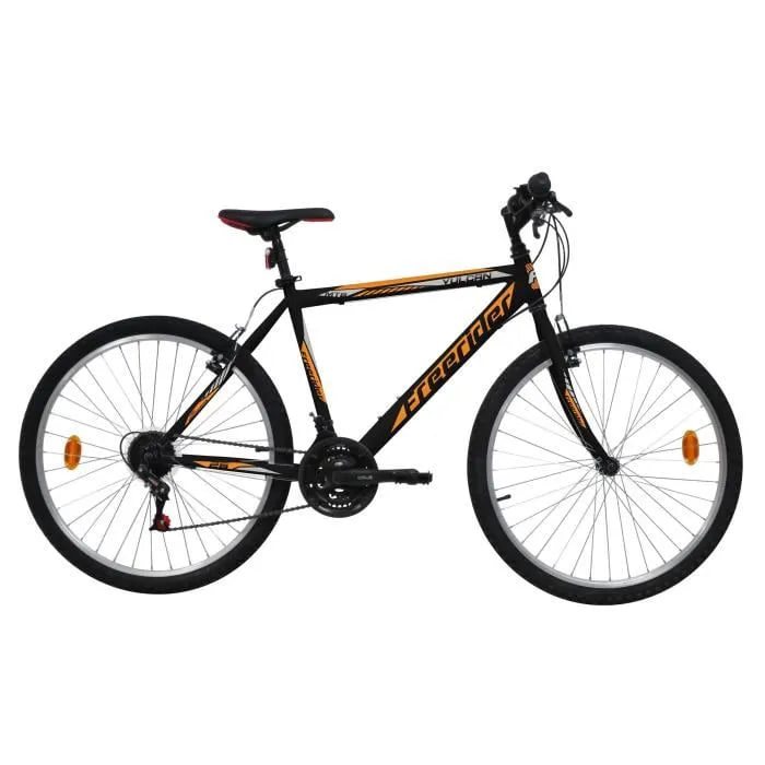 vtt homme freerider vulcan 26" – 18 vitesses – freins v brake – noir & orange vtt homme freerider vulcan 26" – 18 vitesses – freins v brake – noir & orange