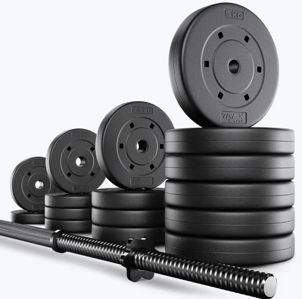 set haltères et barre de musculation trex sport set haltères et barre de musculation trex sport