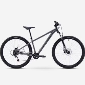 vtt semi rigide rockrider 29" — freins à disque — fourche 100 mm — gris anthracite