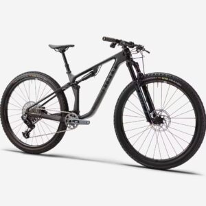 bicicleta btt doble suspensión xc cuadro carbono race 940 s, negro
