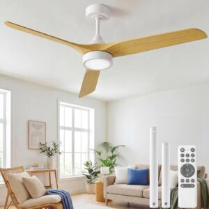 Ventilateur Dimmable Plafonnier 6 Vitesses, Minuterie 3 Températures LED Chambre, Salon & Terrasse