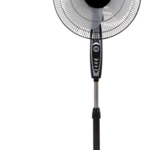 Ventilateur sur pied oscillant, 3 niveaux de ventilation, pales de 40 cm, hauteur réglable, 50 W, classe d’efficacité énergétique A