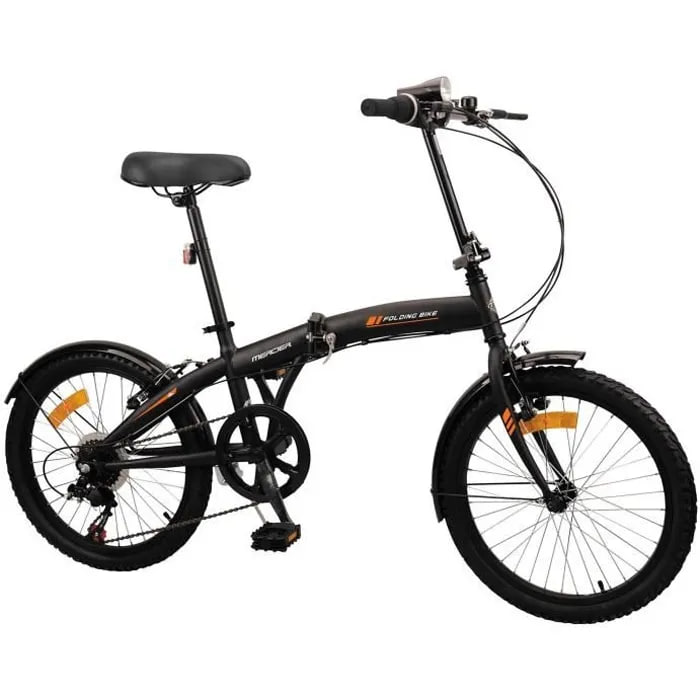 vélo pliant mercier 20" – 6 vitesses – noir mixte vélo pliant mercier 20" – 6 vitesses – noir mixte