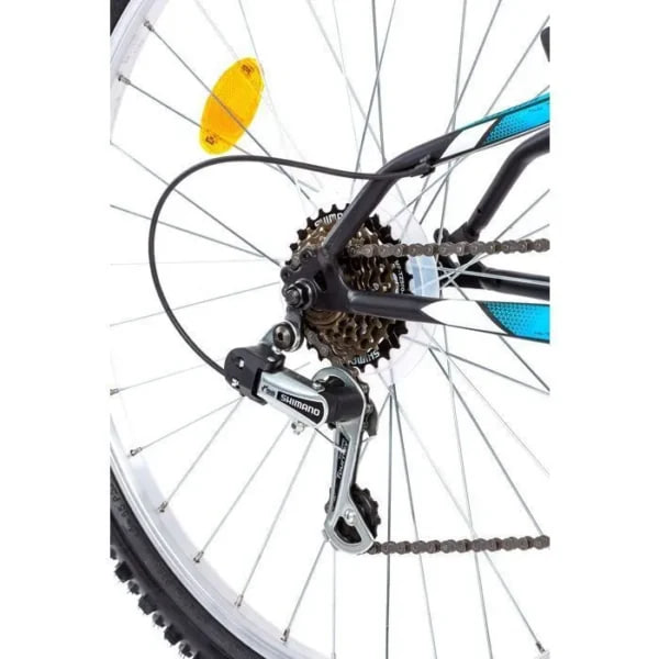 vtt bachini 26" tout suspendu – 18 vitesses shimano – noir & bleu vtt bachini 26" tout suspendu – 18 vitesses shimano – noir & bleu