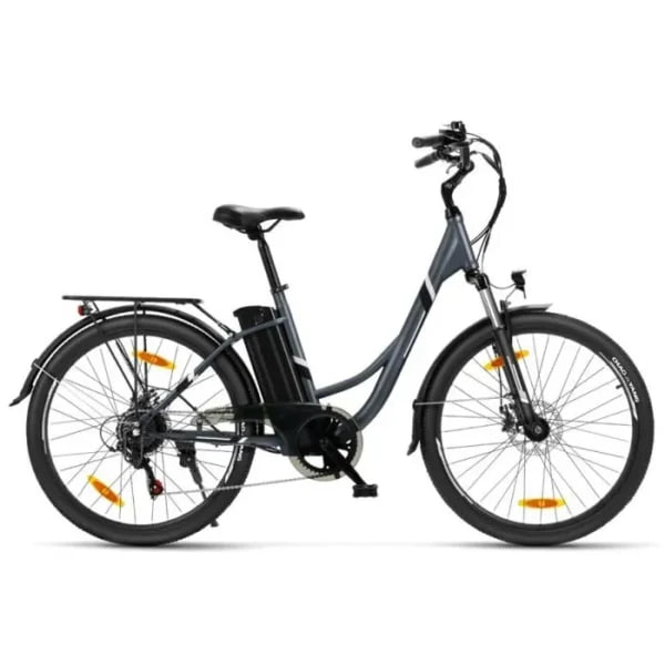 vélo Électrique de ville cadre col de cygne 26" – moteur 250w, batterie 36v – gris anthracite vélo Électrique de ville cadre col de cygne 26" – moteur 250w, batterie 36v – gris anthracite